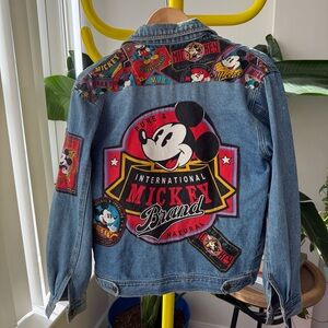 Disney Denim Jacket with Mickey Mouse Patches